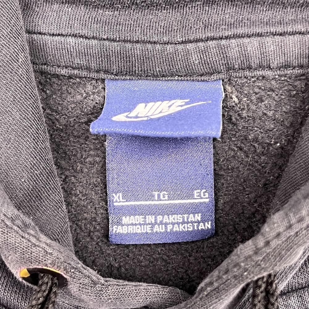 Nike Hoodie Mens XL Black Pullover Sweatshirt Faded Logo Drawstring Active - Picture 4 of 12